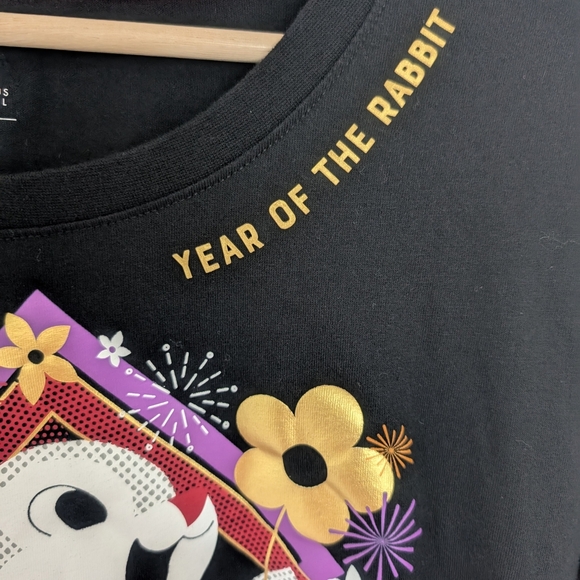 Disney Year of the Rabbit Lunar New Year 2023 Thumper Long Sleeve black Shirt S - Picture 3 of 12